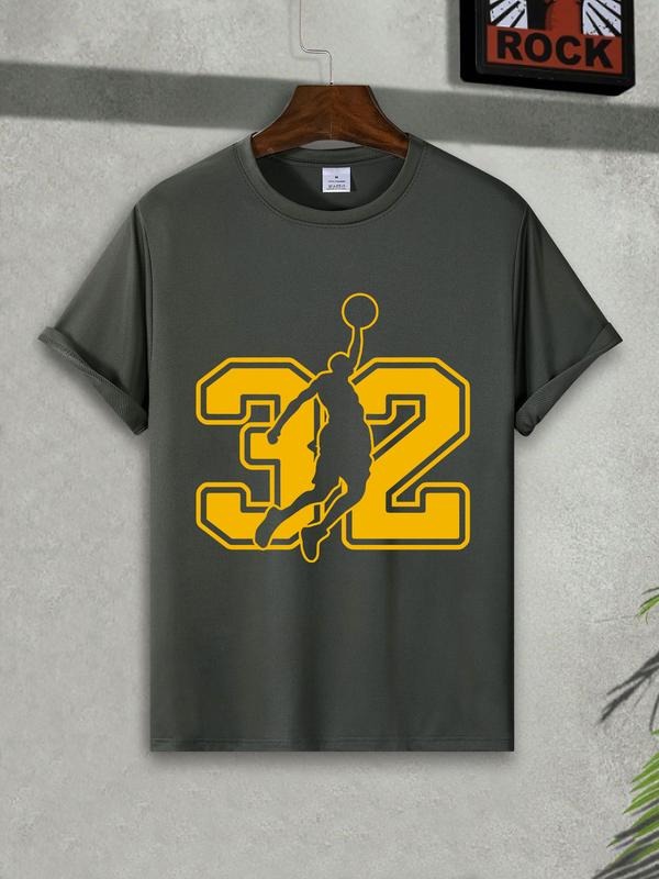 Letter Print Short Sleeve T-Shirt, Casual Summer Trendy Tee for All Seasons, Fitted Style Comfortable Knit Fabric Hoodie,...