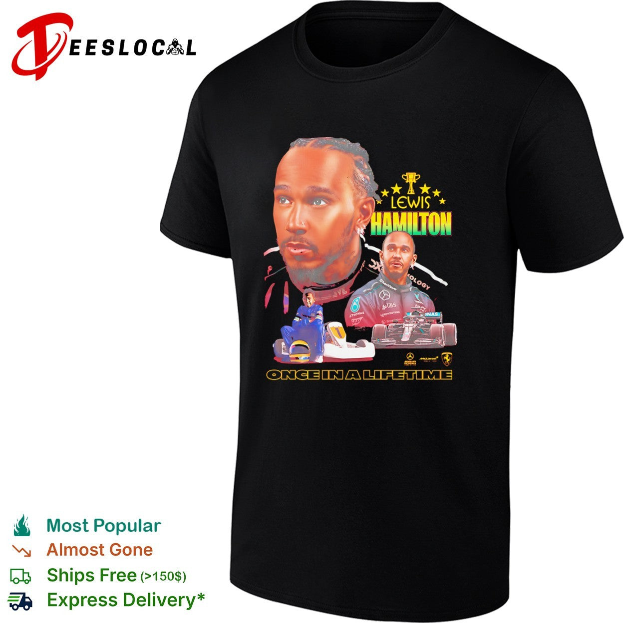 Lewis Hamilton Mercedes F1 Ferrari Once in a Lifetime shirt