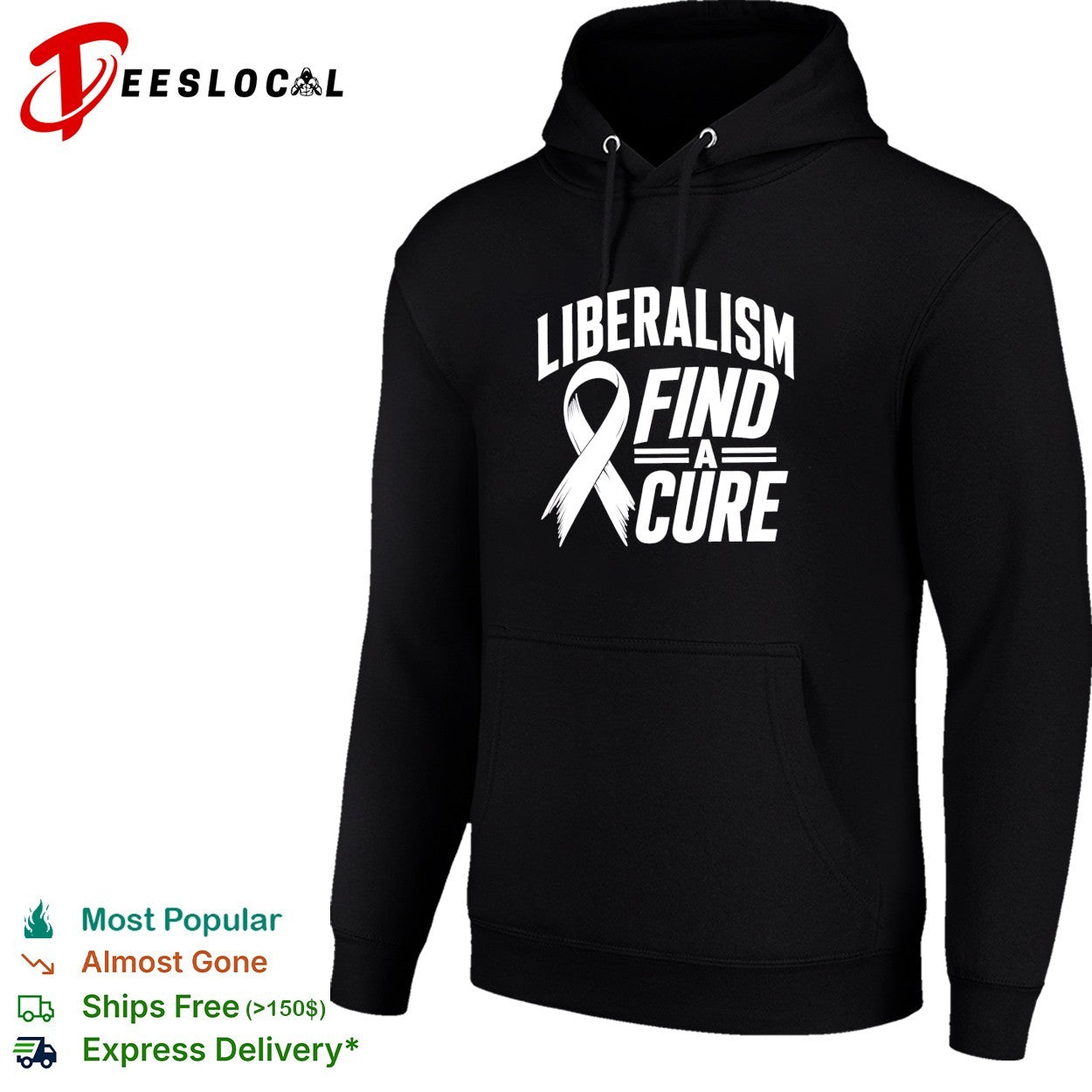 Liberalism find a cure political satire white ribbon shirt