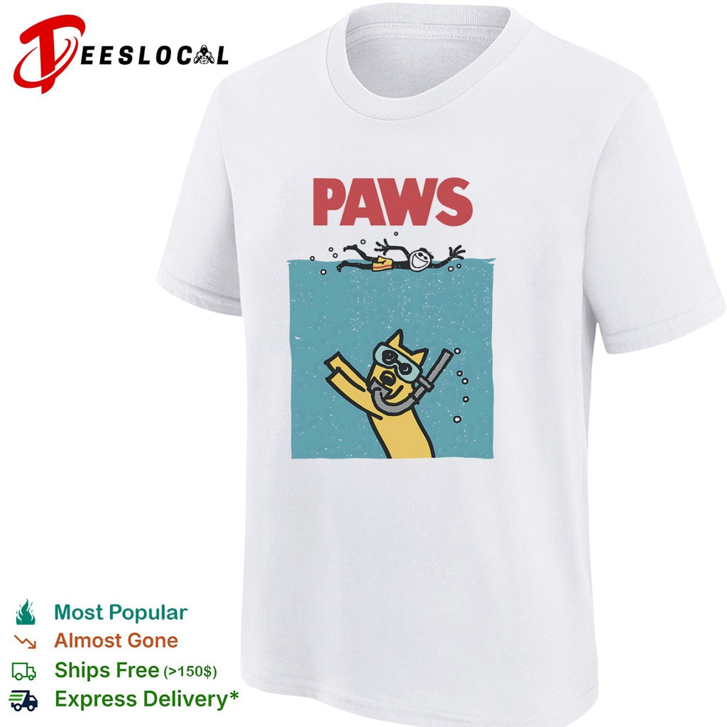 Life Is Good scuba dog paws shirt