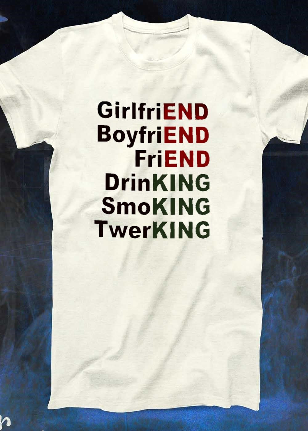Life Lessons Relationship Drinking Smoking Twerking Typography Graphic T-Shirt