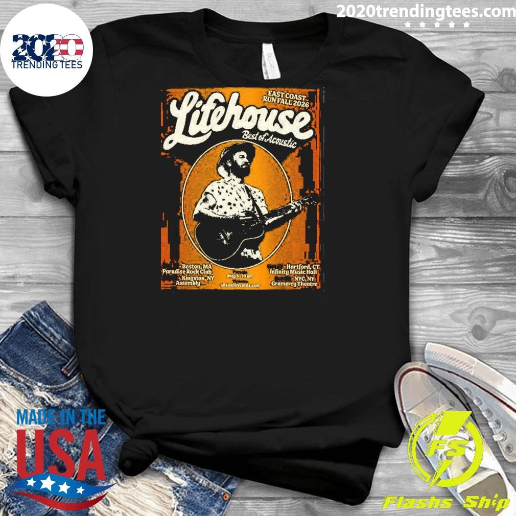 Lifehouse Best of Acoustic East Coast Run Fall Tour 2026 Poster Shirt