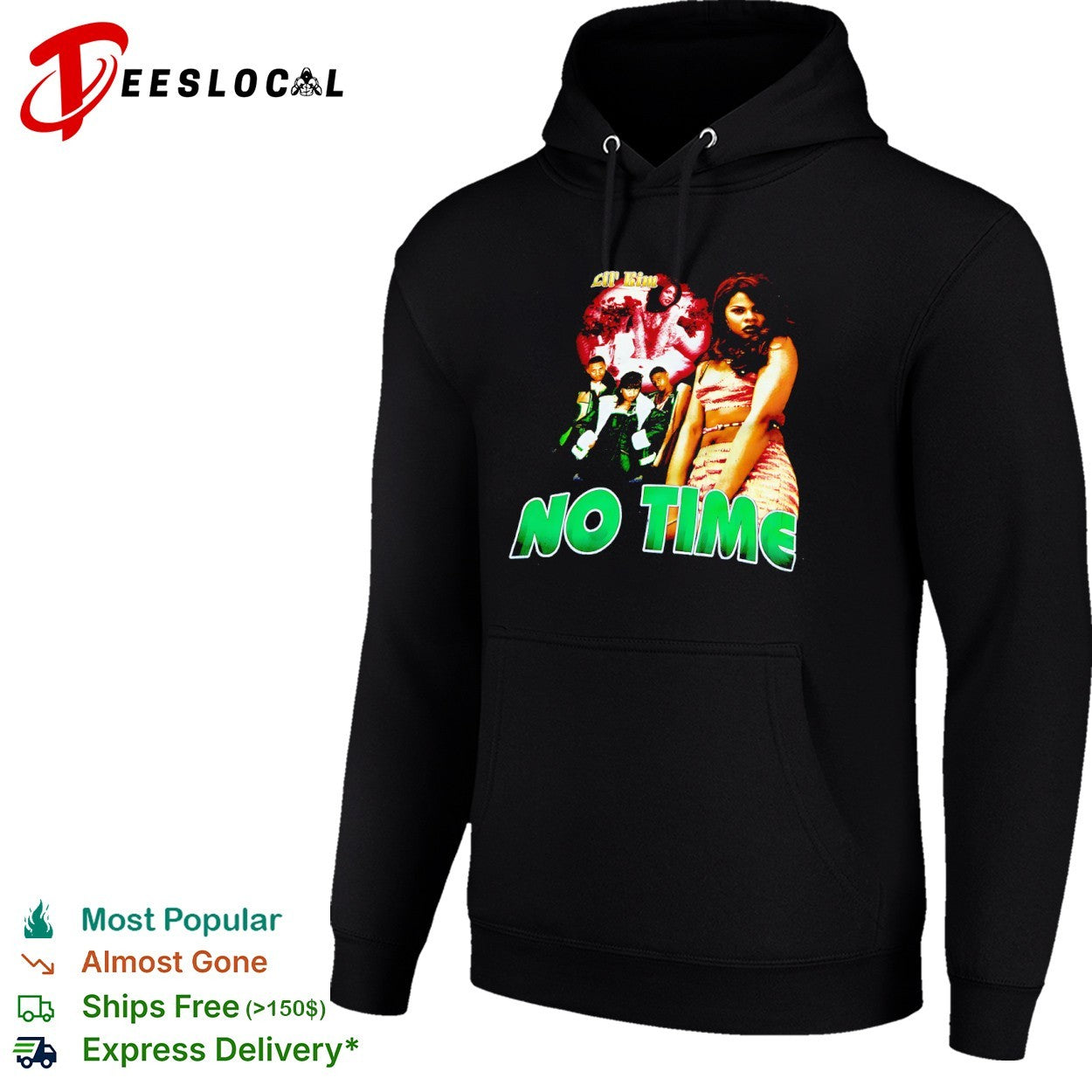 Lil Kim No Time concert 90s hip hop music artist apparel retro rap music shirt