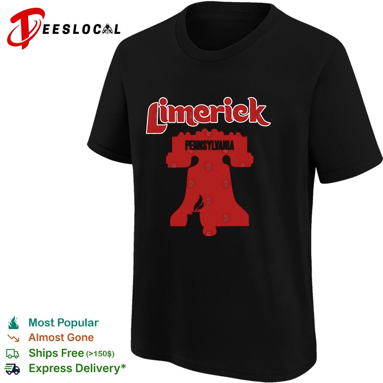Limerick Pennsylvania Liberty Bell style Philadelphia Phillies shirt