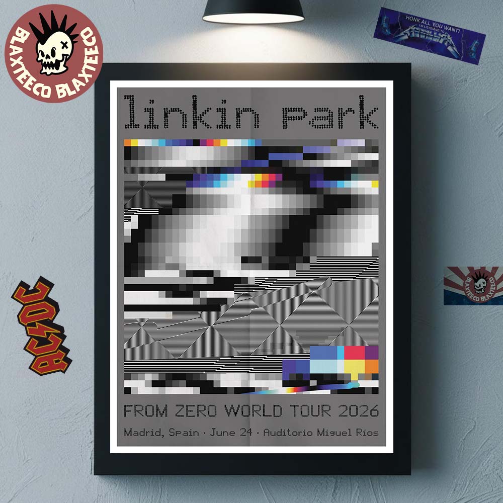 Linkin Park From Zero 2026 Tour Madrid Spain Night 2 Poster At Auditorio Miguel Rios On June 24 2026 Decor Poster Canvas