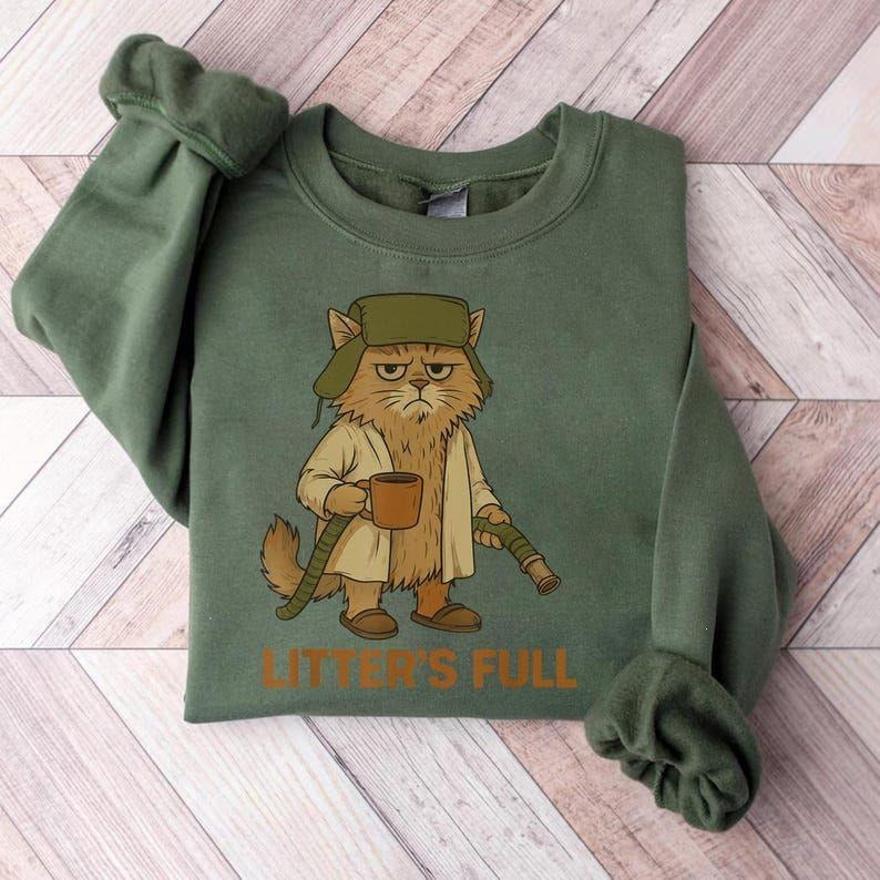 Litters Full Funny Cat Lovers Christmas Xmas T-Shirt, Litters Full Unisex Sweatshirt, Christmas Funny Shirt Hoodie