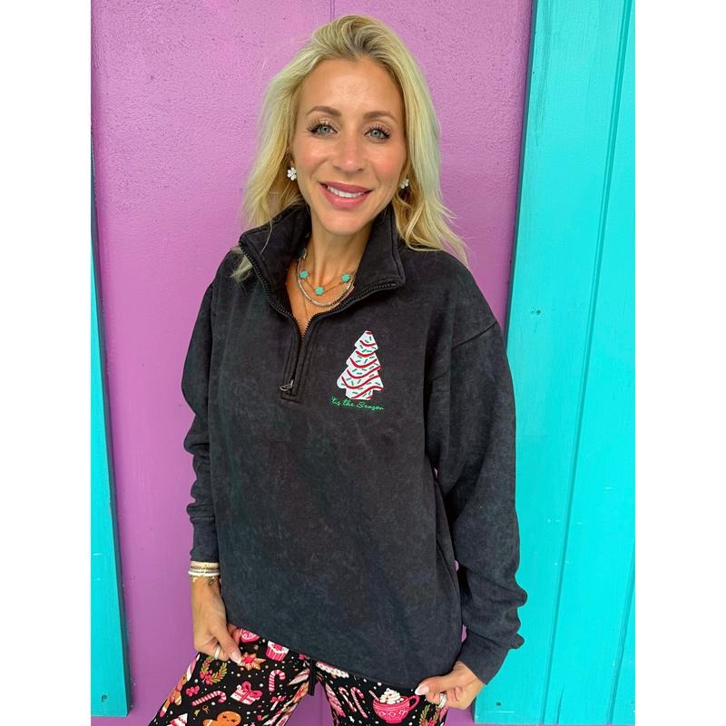 Little Debbie Acid Black Embroidered Quarter Zip Pullover T-Shirts, Hoodie, Sweatshirt | PodTeesHub.com