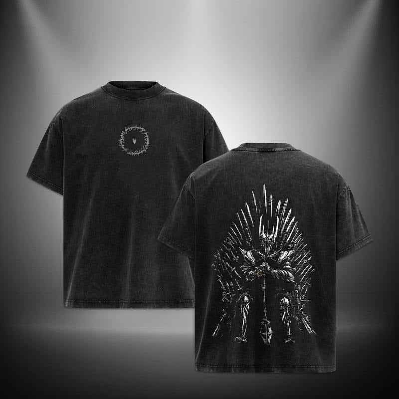 Lord of the rings v2 Retro Vintage Menswear Gift movie fans Top Apparel Classic Oversized Seamless Simple Straight Man...
