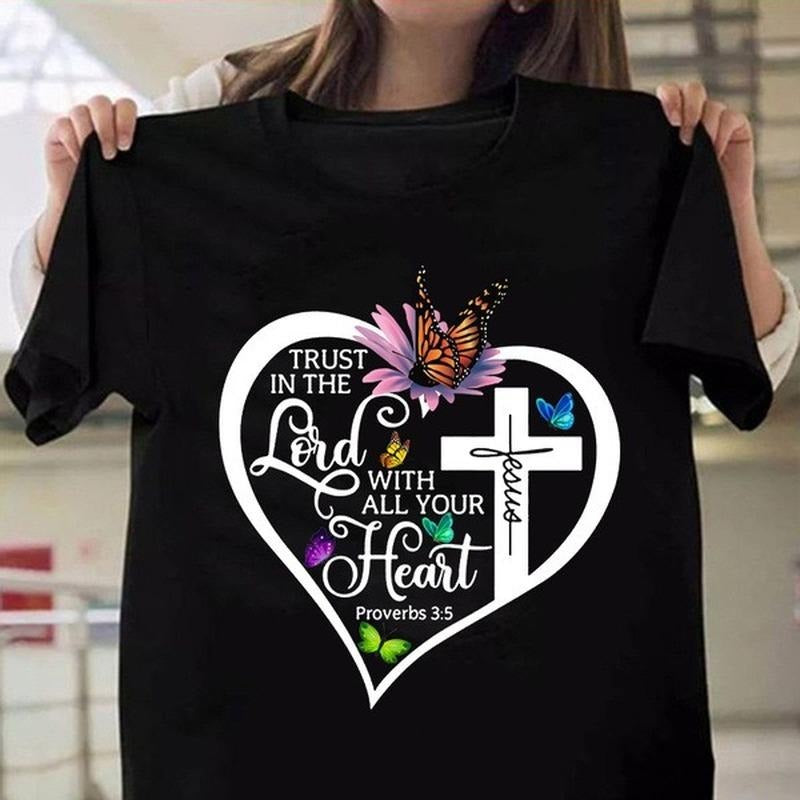 Lord with Your Heart Print Women T Shirt Short Sleeve O Neck Loose Women Tshirt Ladies Tee Shirt Tops Clothes Hoodie,...