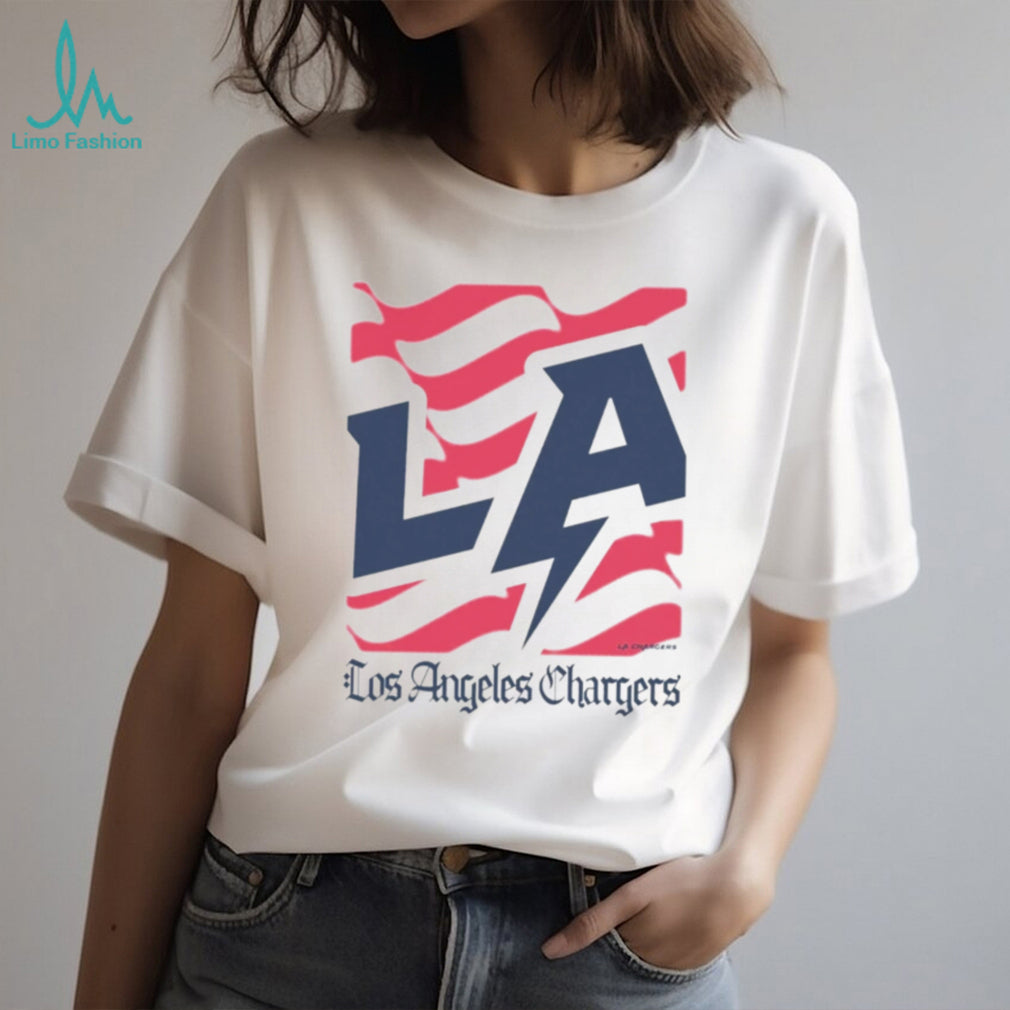 Los Angeles Chargers American 250th Flag Heritage Wordmark shirt