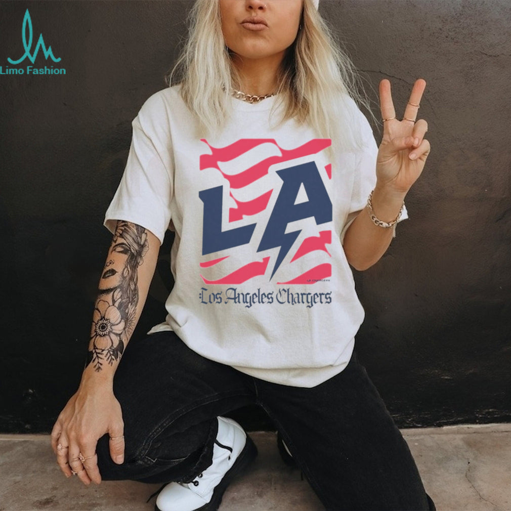 Los Angeles Chargers American 250th Flag Heritage Wordmark shirt