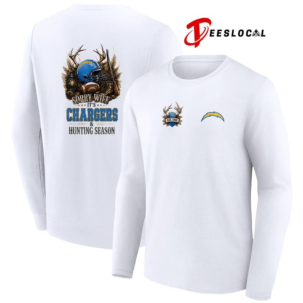 Los Angeles Chargers sorry wife it’s hunting season deer shirt