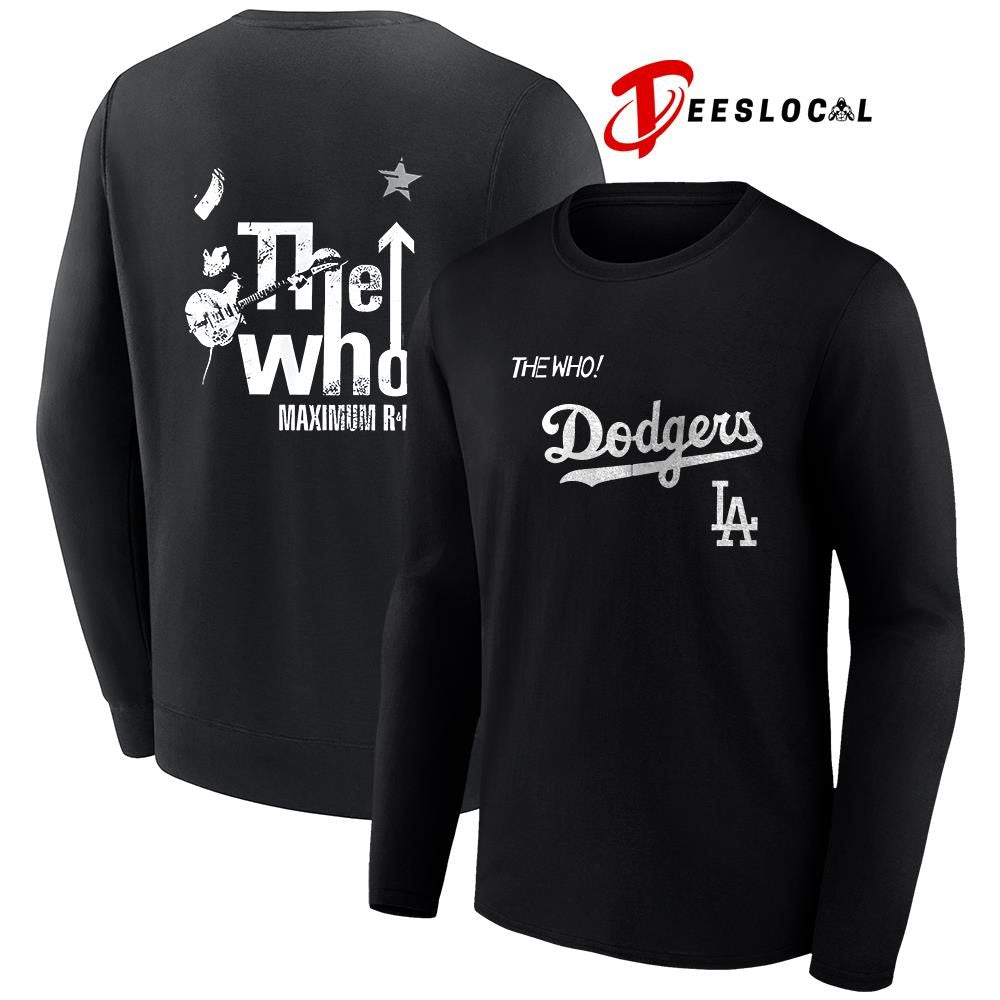 Los Angeles Dodgers The Who Maximum R B North American Farewell tour graphic shirt