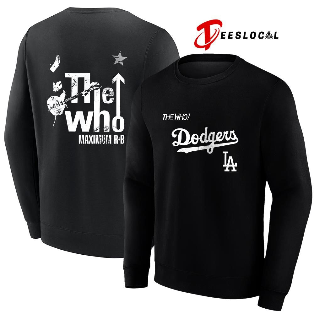 Los Angeles Dodgers The Who Maximum R B North American Farewell tour graphic shirt
