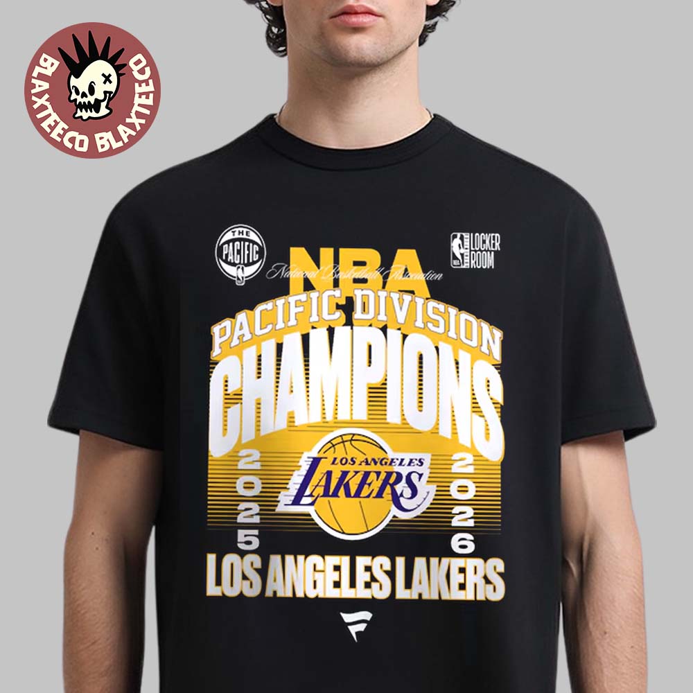 Los Angeles Lakers 2026 NBA Pacific Division Champions Locker Room T-Shirt