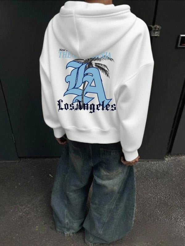 Los Angeles Palm Tree Print Hoodie, Casual Style, Daily Wear, Soft Fabric, California Street Inspired Design, Unisex...