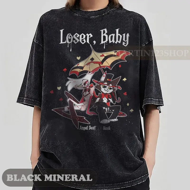Loser Baby T-Shirt, Angel Dust & Husk T-Shirt, Angel Dust Hazbin Hotel, Husk Hazbin Hotel T-Shirt, Hazbin Hotel Unisex...
