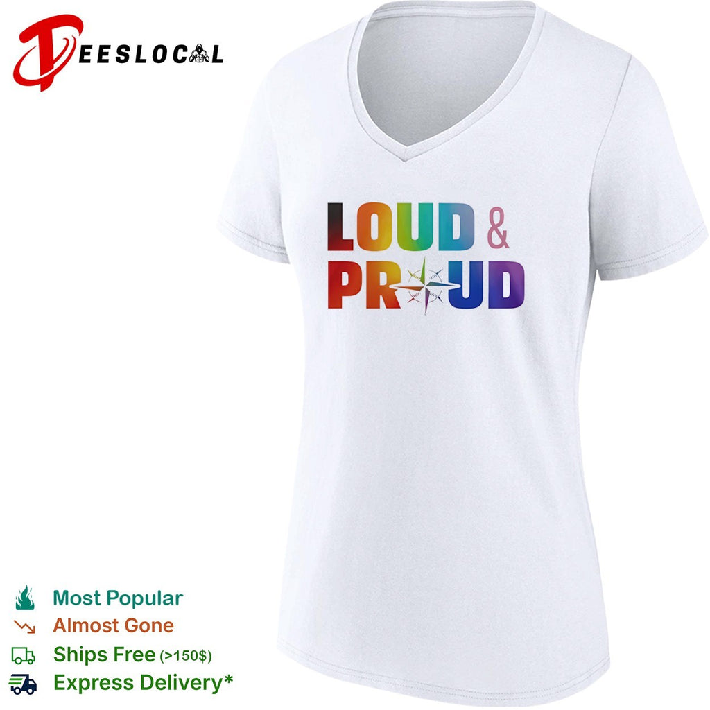 Loud and proud Seattle Mariners compass logo shirt