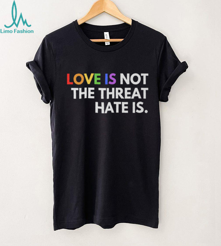 Love Is Not The Threat Hate Is LGBTQ Pride Equality T Shirt