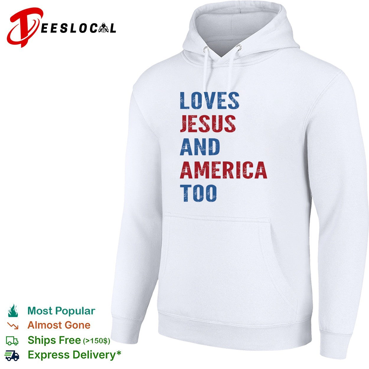 Loves Jesus and America too shirt
