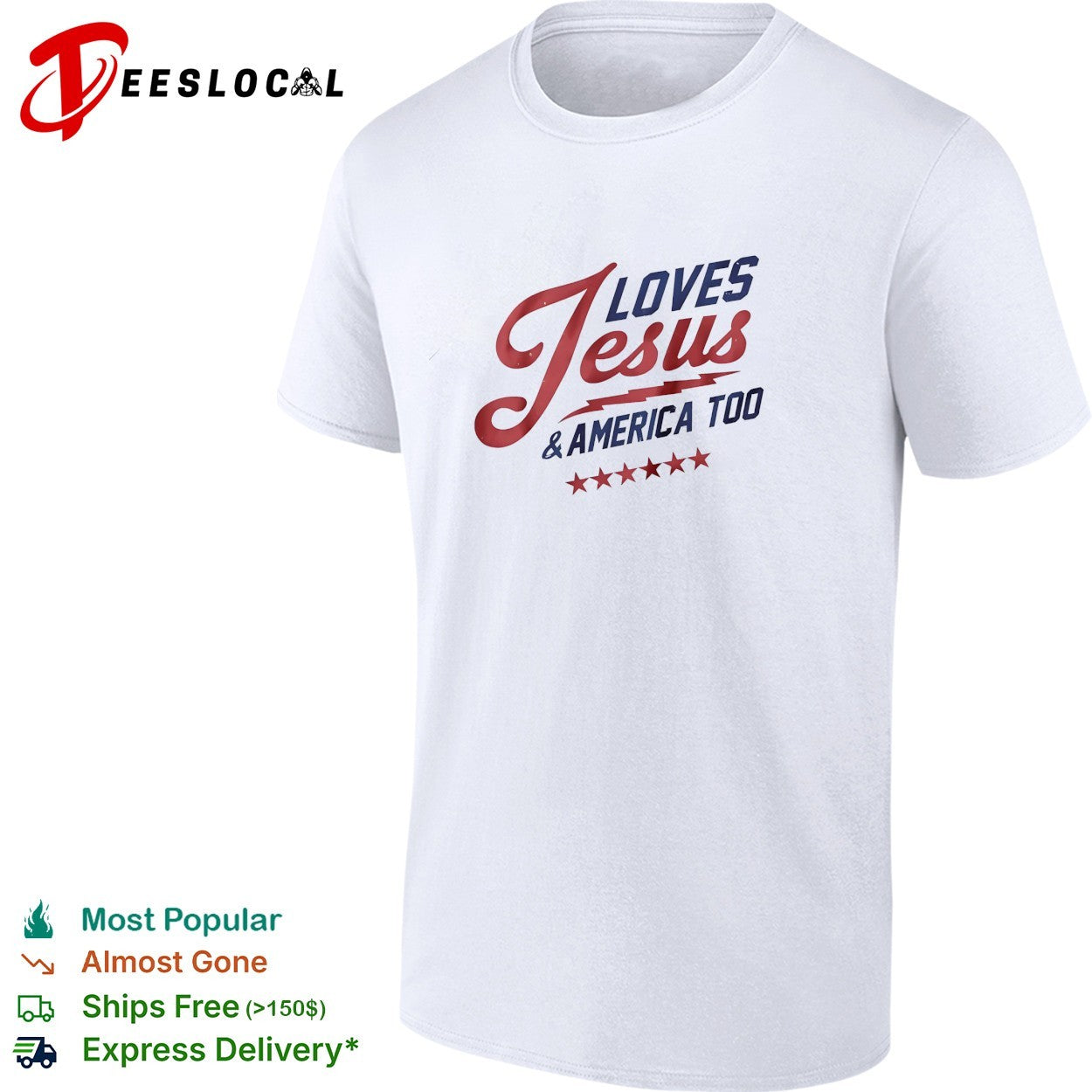 Loves Jesus and America too vintage shirt