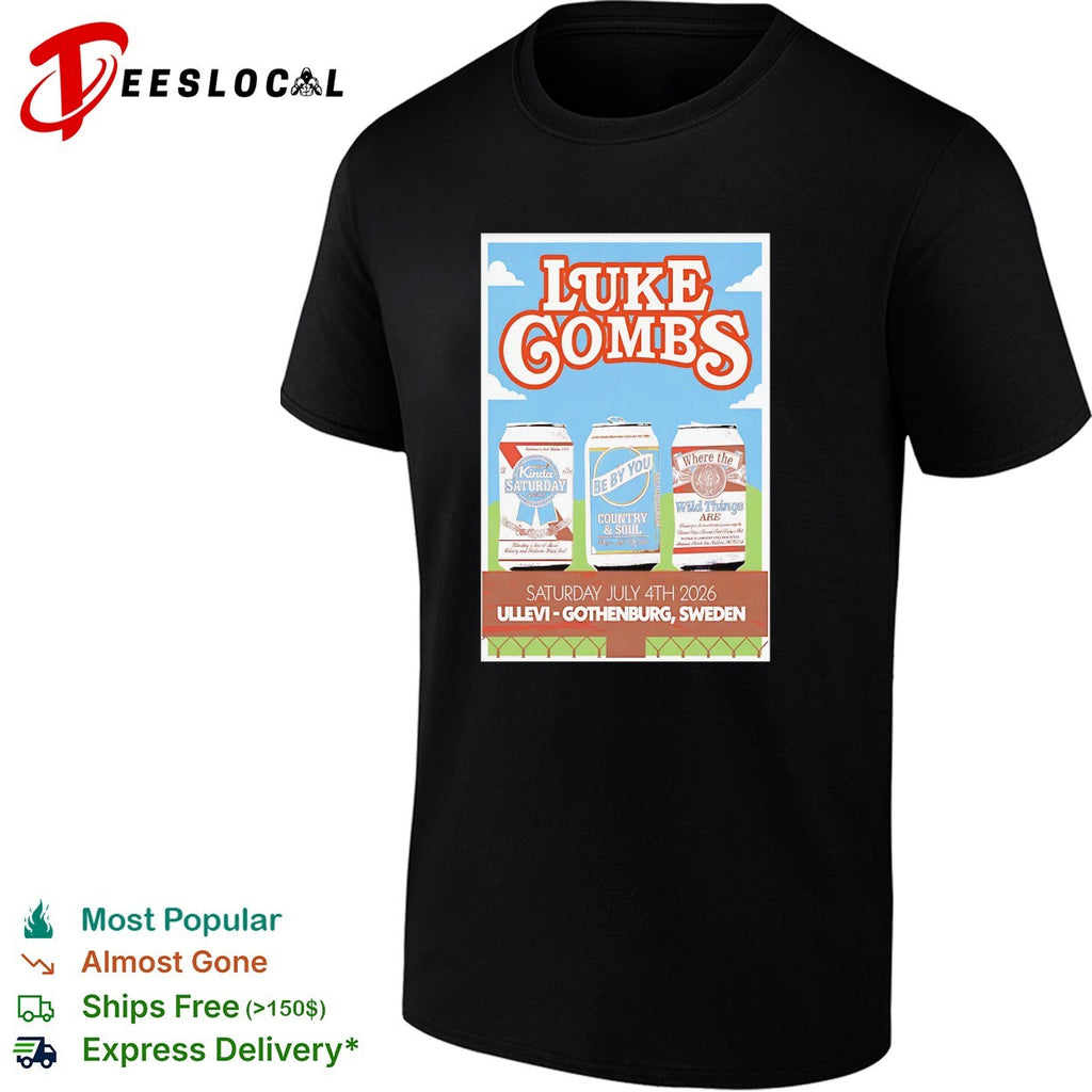 Luke Combs Gothenburg, Sweden Jul 4 2026 poster shirt