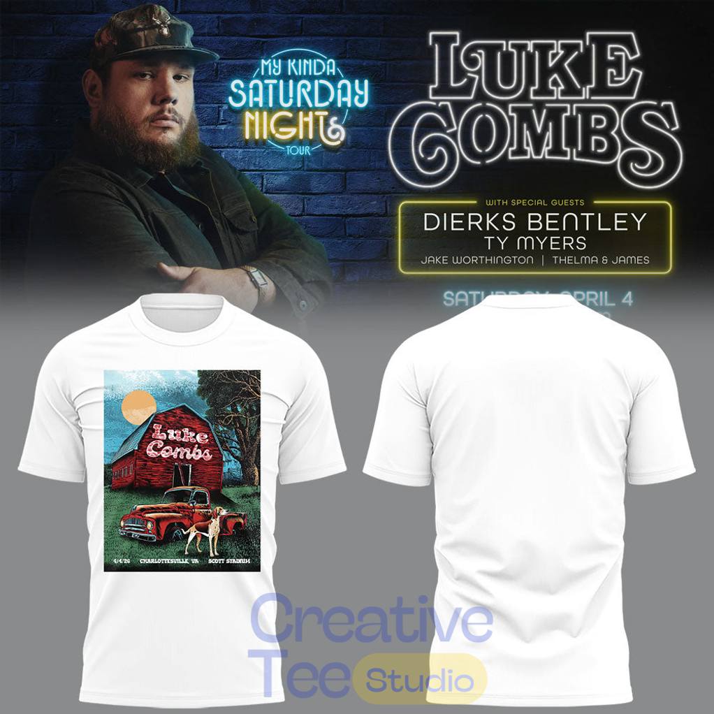 Luke Combs My Kinda Saturday Night Tour 2026 T-Shirt