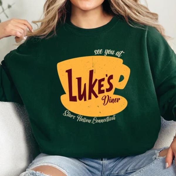 Luke's Diner Sweatshirt, Stars Hollow Luke's Diner Shirt, Autumn Festival Stars Hollow Sweatshirt Hoodie | PodTeesHub.com