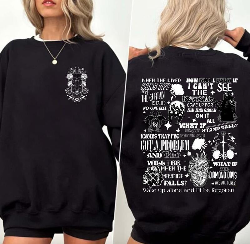 Lyrics Damocles Sleep Token Hoodie, Vintage Sleep Token Album 2 Sides Shirt,  Unisex Pullover for Rock Music Fans, Sleep...