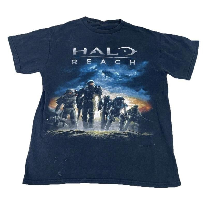 M 2010Halo Reach Video Game Promo Black T Shirt Clothing Merch Hoodie, Sweatshirt | PodTeesHub.com