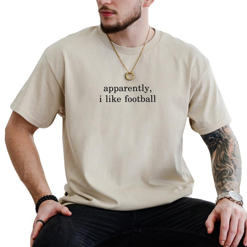 MAPTEES Apparently I Like Football Graphic Tee, Football Season T-shirt For Men, Game Day Shirt, Football Lovers Men Tee...