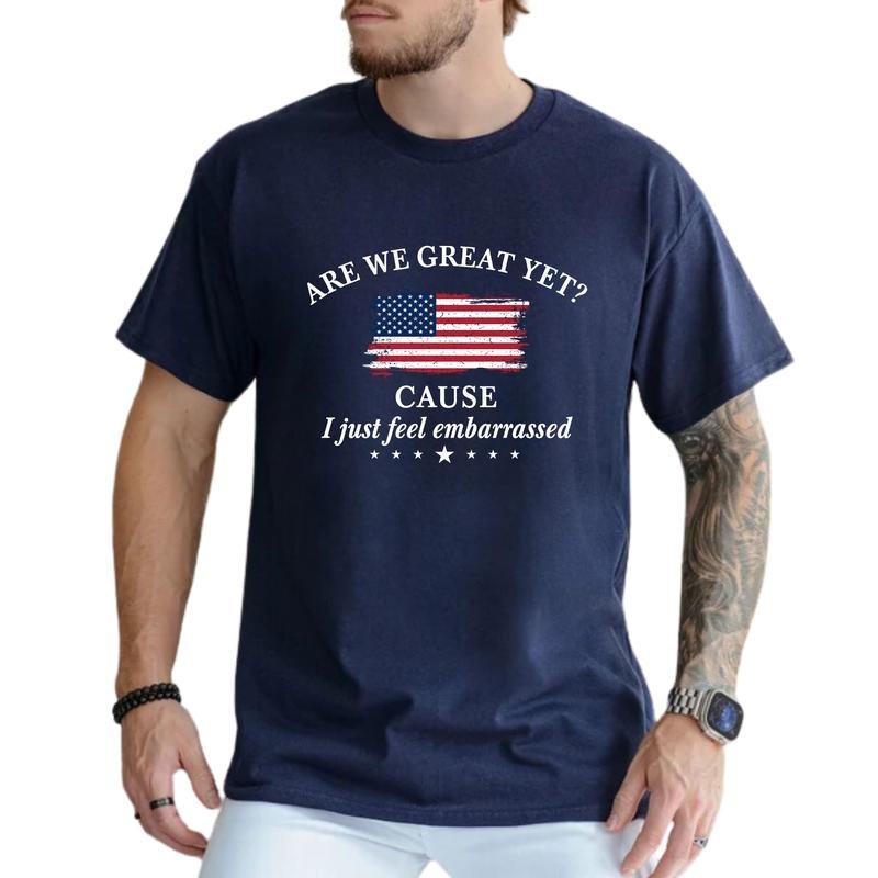 MAPTEES Are We Great Yet Graphic Tee, Sarcastic MAGA T-shirt For Men, Anti MAGA Shirt, Subtle FDT Men Tee, Activism Men...
