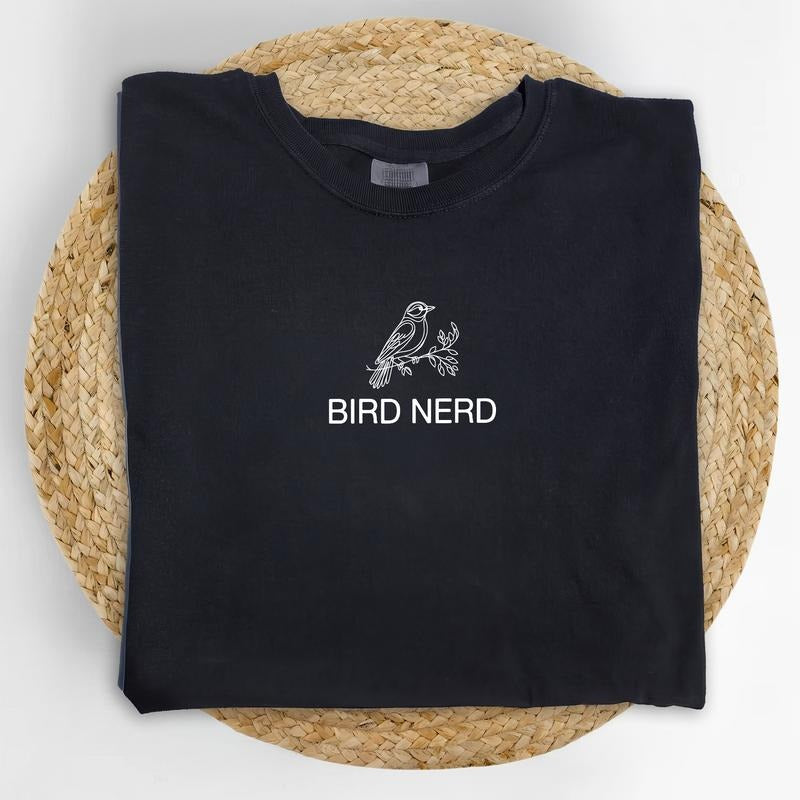MAPTEES Bird Nerd Comfort Colors Shirt, Funny Birdwatchers Graphic Tee, Ornithology T-shirt, Bird Lover Gift Hoodie,...