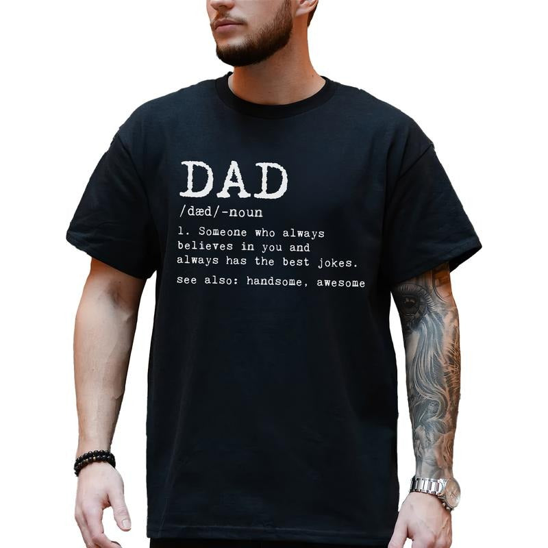 MAPTEES Dad Definition Graphic Tee, Best Father T-shirt For Men, Funny Dad Shirt, Husband Gifts, Father's Day Gifts, Gift...
