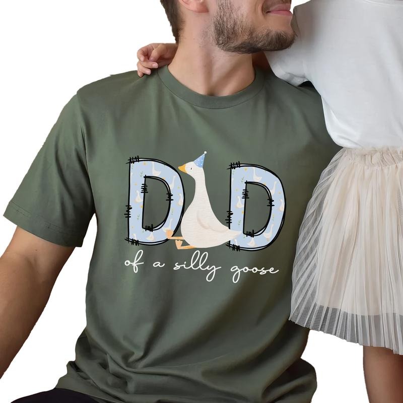 MAPTEES Dad Goose Graphic Tee, Funny Dad T-shirt For Men, Birthday Goose Daddy Shirt, Cute Animal Dad Men Clothing...
