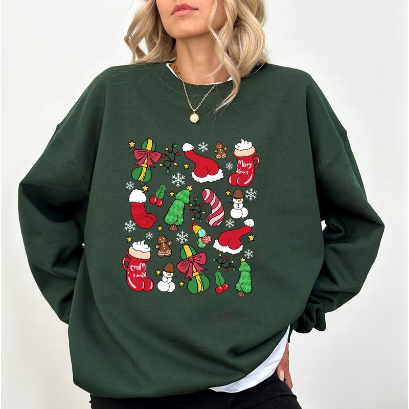 MAPTEES Funny Sarcastic Christmas Sweatshirt, Adult Humor Holiday Long Sleeve Pullover, Dark Humor Christmas Sweater,...