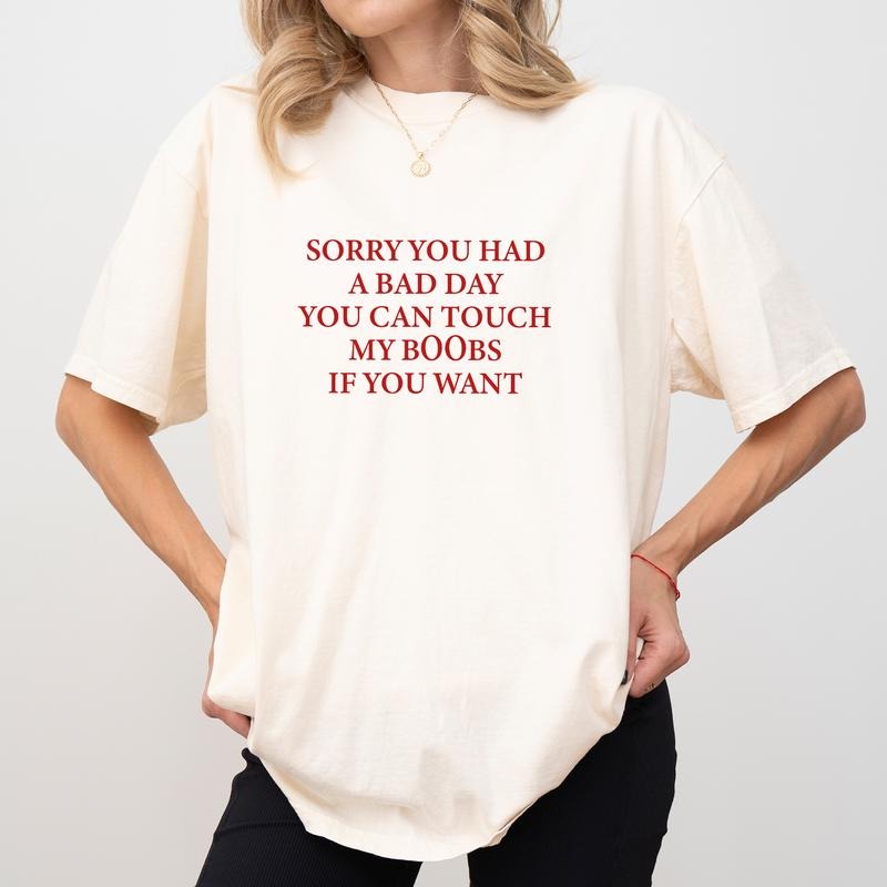 MAPTEES Funny Wifey Shirt Comfort Colors Shirt, Sarcastic Sorry You Had A Bad Day Graphic Tee, Adult Humor T-shirt, Gag...