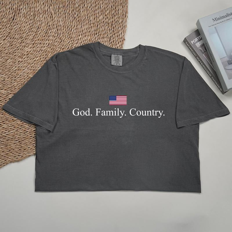 MAPTEES God Family Country Comfort Colors Shirt, Christian Graphic Tee, Freedom Faith T-shirt, Life Rights Outfits...