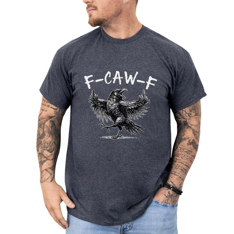 MAPTEES Gothic F-Caw-F Graphic Tee, Funny Crow T-shirt For Men, Sarcastic Raven Shirt, Funny Sarcastic Men Tee, Gothic...