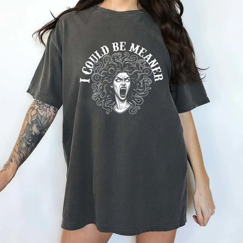 MAPTEES I Could Be Meaner Comfort Colors Shirt, Feminist Graphic Tee, Feminine Energy T-shirt, Sarcastic Women Outfits,...