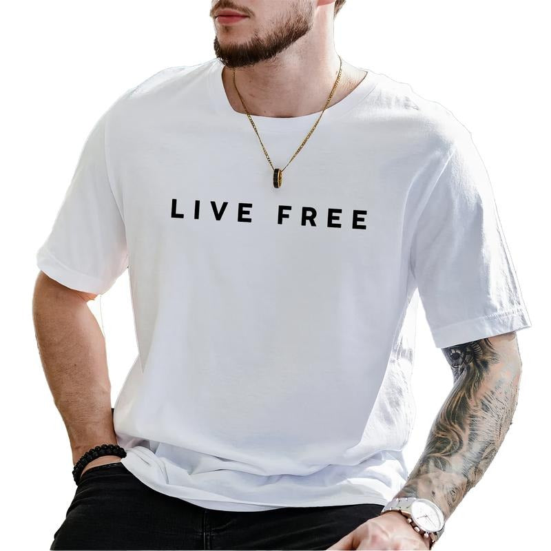 MAPTEES Live Free Graphic Tee, Free Speech T-shirt For Men, Freedom Shirt, Remembrance Men Clothing Hoodie, Sweatshirt