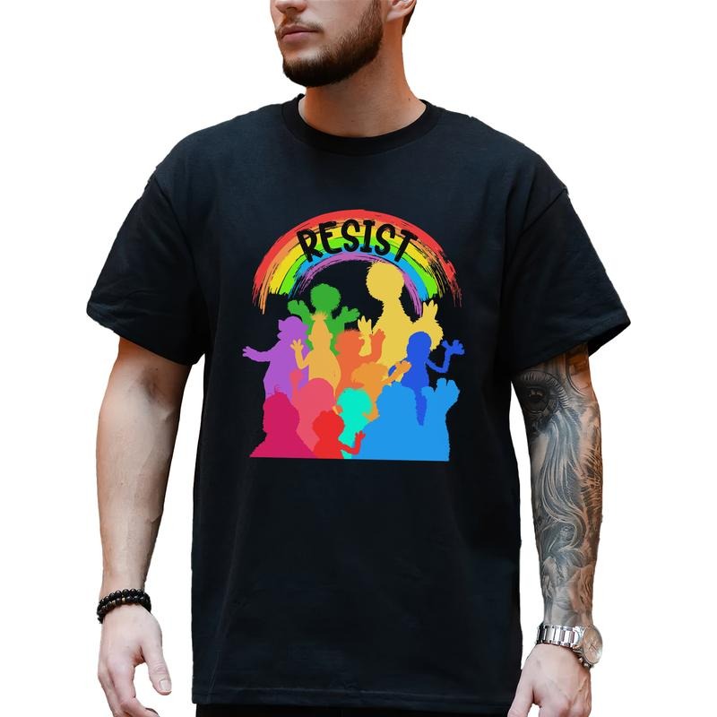 MAPTEES Resist Graphic Tee, Hands-Off T-shirt For Men, Pride Month Shirt, Protect Equal Rights Men Tee, Human Rights Men...