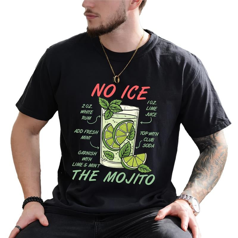 MAPTEES Sarcastic No Ice Summer Graphic Tee, Hidden Message Mojito T-shirt For Men, Abolish Ice Shirt, Funny Sarcastic...