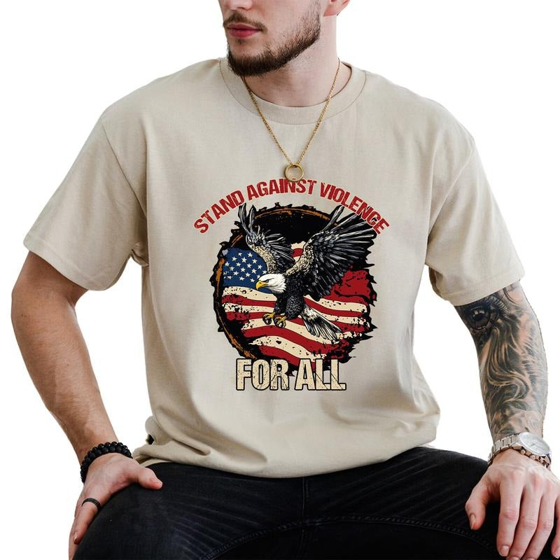 MAPTEES Stand Against Violence For All Graphic Tee, Human Rights T-shirt For Men, Freedom Shirt, Motivational Men Tee,...
