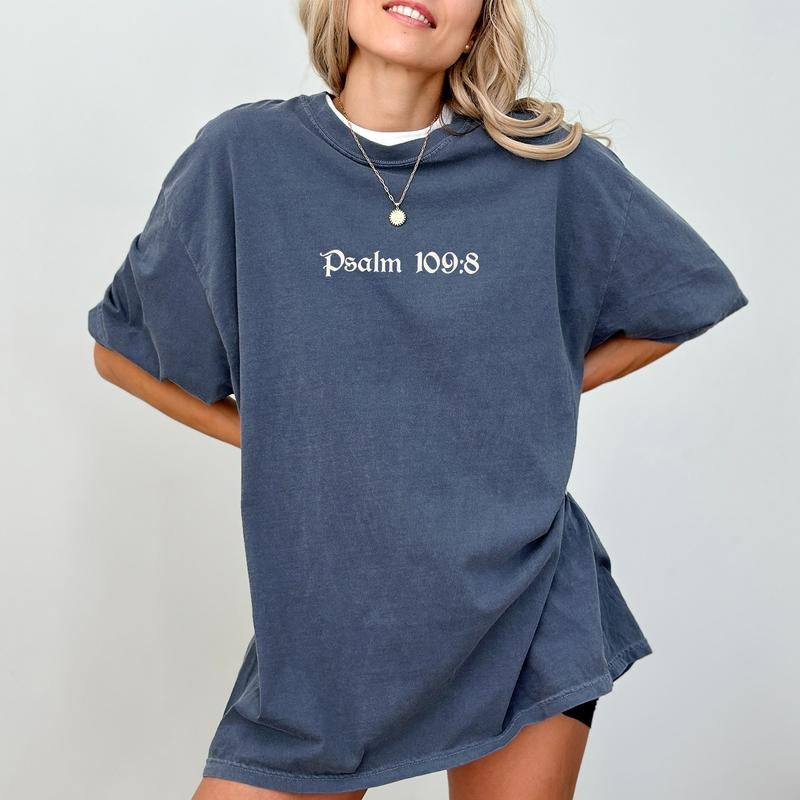 MAPTEES Subtle FDT Christian Comfort Colors Shirt, Sarcastic Faith Psalm 109:8 Graphic Tee, Let Another Take His Office...