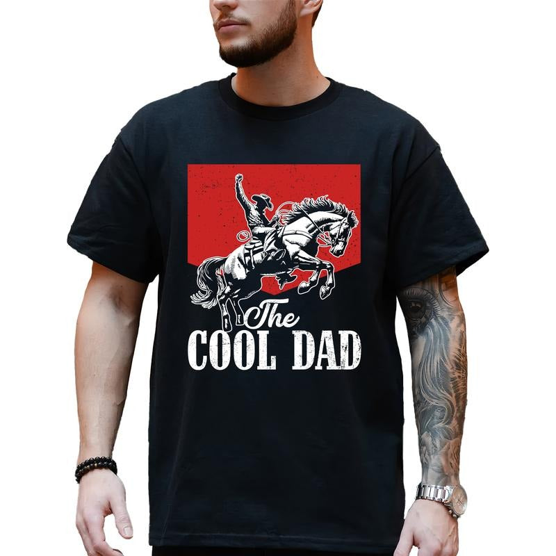 MAPTEES The Cool Dad Graphic Tee, Western Dad T-shirt For Men, Howdy Daddy Shirt, Country Dad Men Tee, Gift For Dad,...