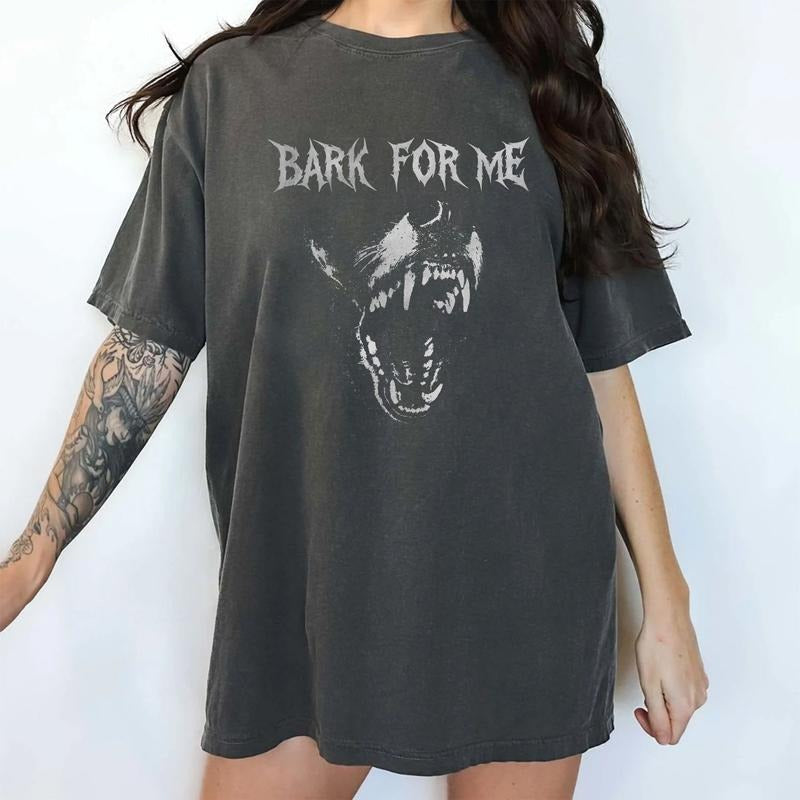 MAPTEES Vintage Bark For Me Comfort Colors Shirt, Edgy Grunge Barking Dog Graphic Tee, Fierce Dog T-shirt, Self-confident...