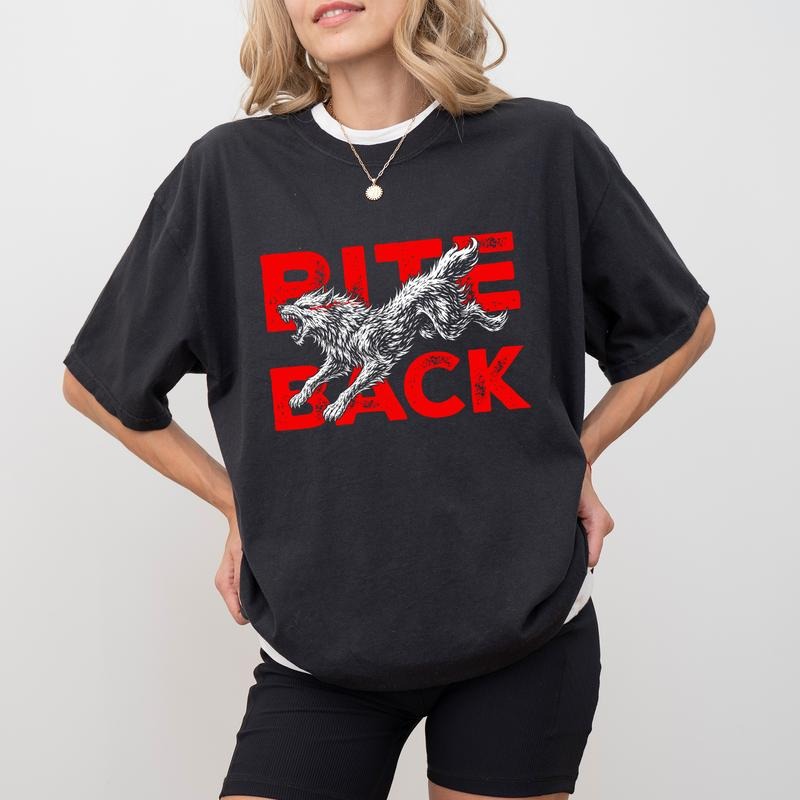MAPTEES Vintage Bite Back Comfort Colors Shirt, Sarcastic Attitude Graphic Tee, Retro Funny Meme T-shirt, Leftist...