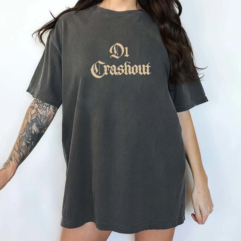 MAPTEES Vintage D1 Crashout Comfort Colors Shirt, Rebellious Attitude Graphic Tee, Hip Hop Culture T-shirt, Bold...