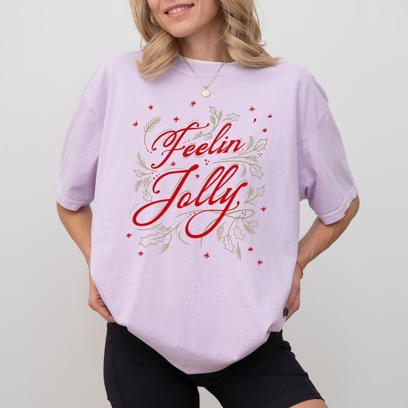 MAPTEES Vintage Feeling Jolly Comfort Colors Shirt, Retro Christmas Graphic Tee, Retro Holiday T-shirt, Funny Christmas...
